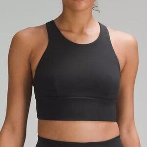 Lululemon Wunder Train Longline Black Sports Bra 14 Discontinued